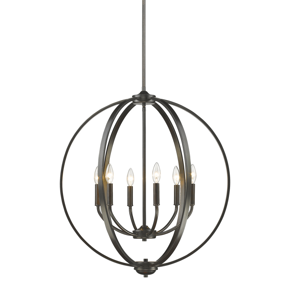Golden Lighting Colson 6-light Chandelier in Etruscan Bronze